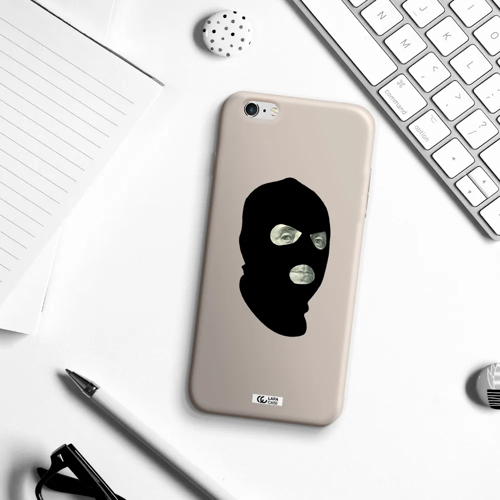 a person wearing a mask Apple iPhone 6S Silicone Stone Case