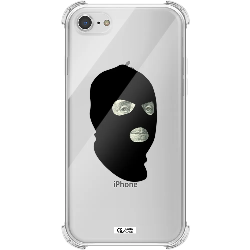a person wearing a mask Apple iPhone 7 Clear PC Case