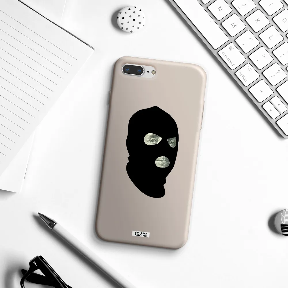 a person wearing a mask Apple iPhone 7 plus Silicone Stone Case