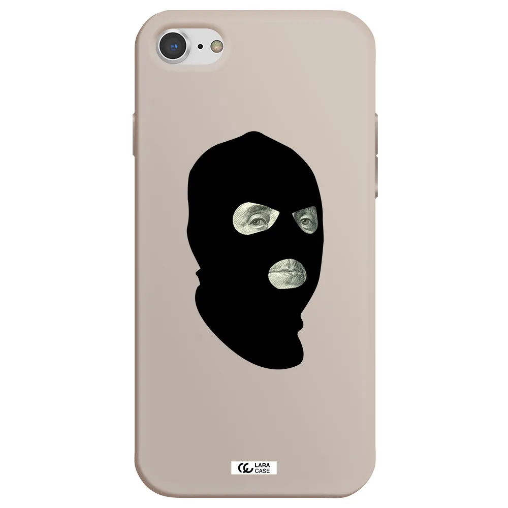 a person wearing a mask Apple iPhone 7 Silicone Stone Case