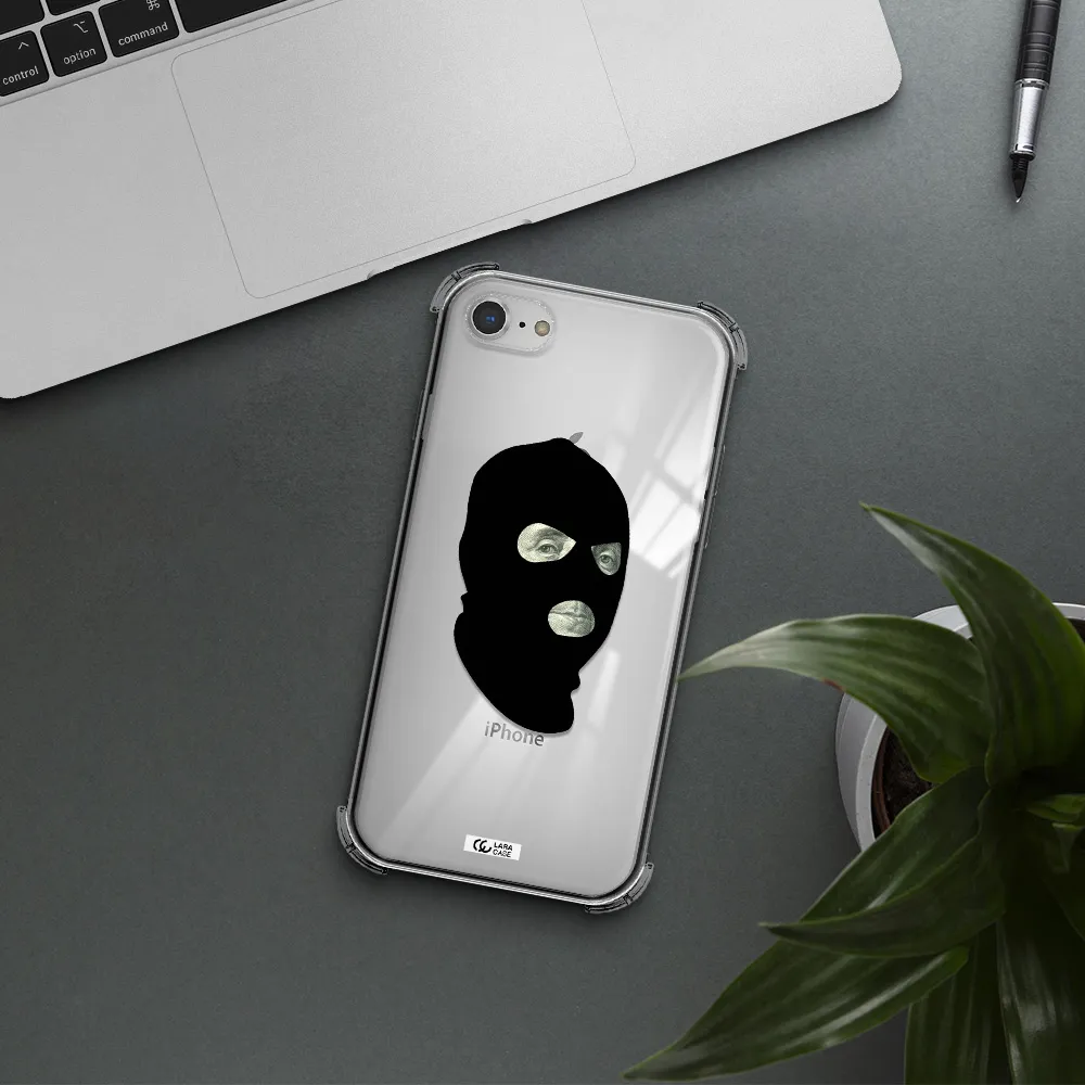 a person wearing a mask Apple iPhone 8 Clear PC Case