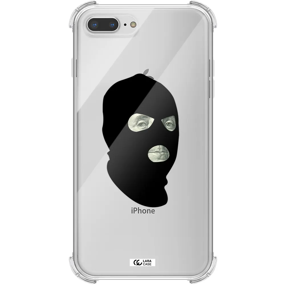 a person wearing a mask Apple iPhone 8 plus Clear PC Case