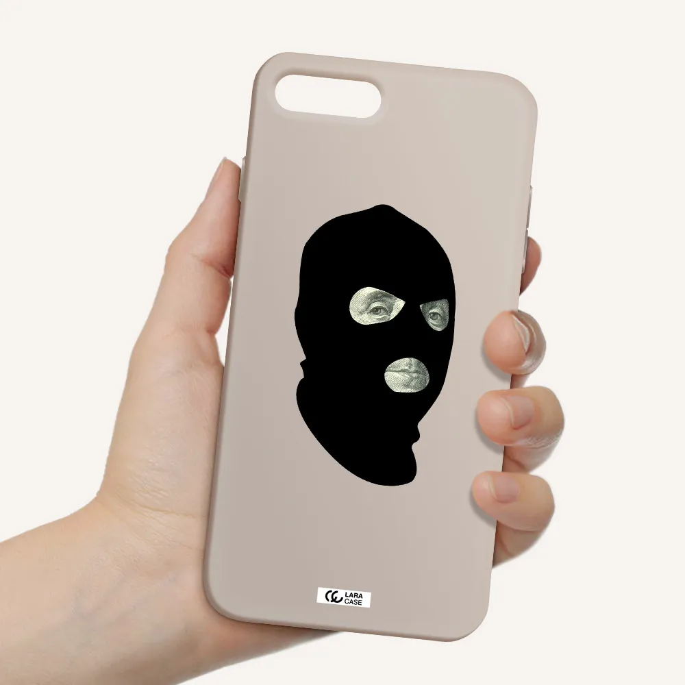 a person wearing a mask Apple iPhone 8 plus Silicone Stone Case