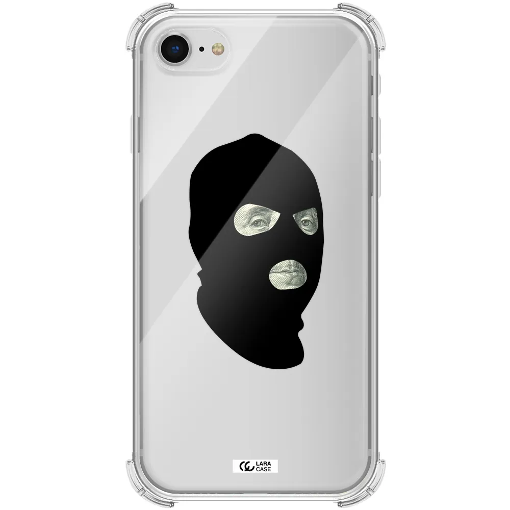 a person wearing a mask Apple iPhone se 2020 Clear PC Case