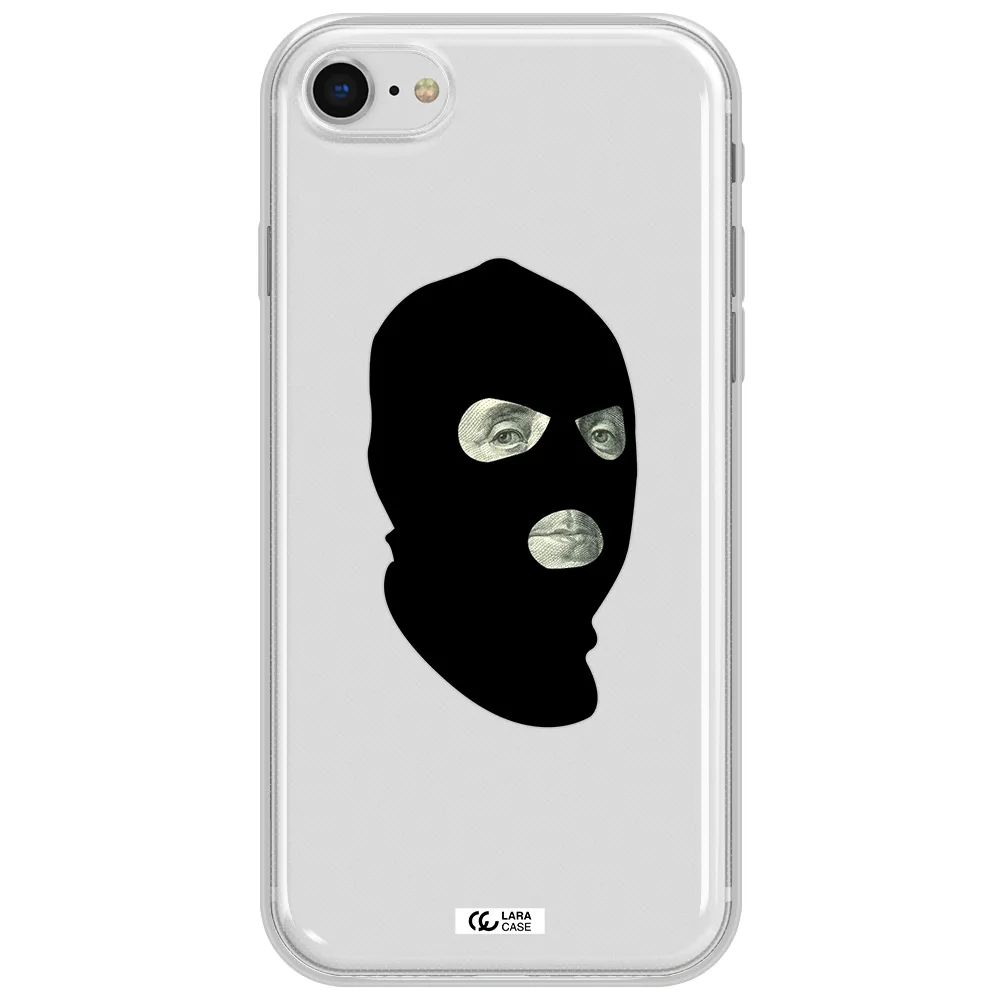 A Person Wearing A Mask Apple Iphone Se 2020 Clear Tpu Case