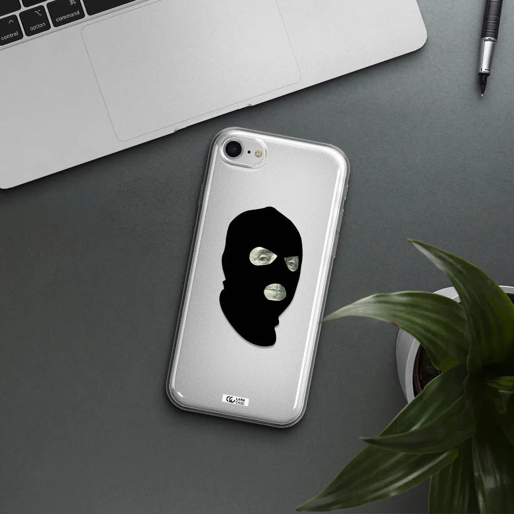 A Person Wearing A Mask Apple Iphone Se 2020 Clear Tpu Case