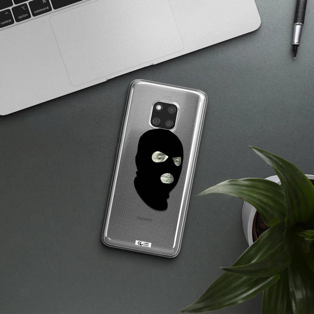 a person wearing a mask Huawei Mate 20 Pro Clear TPU Case