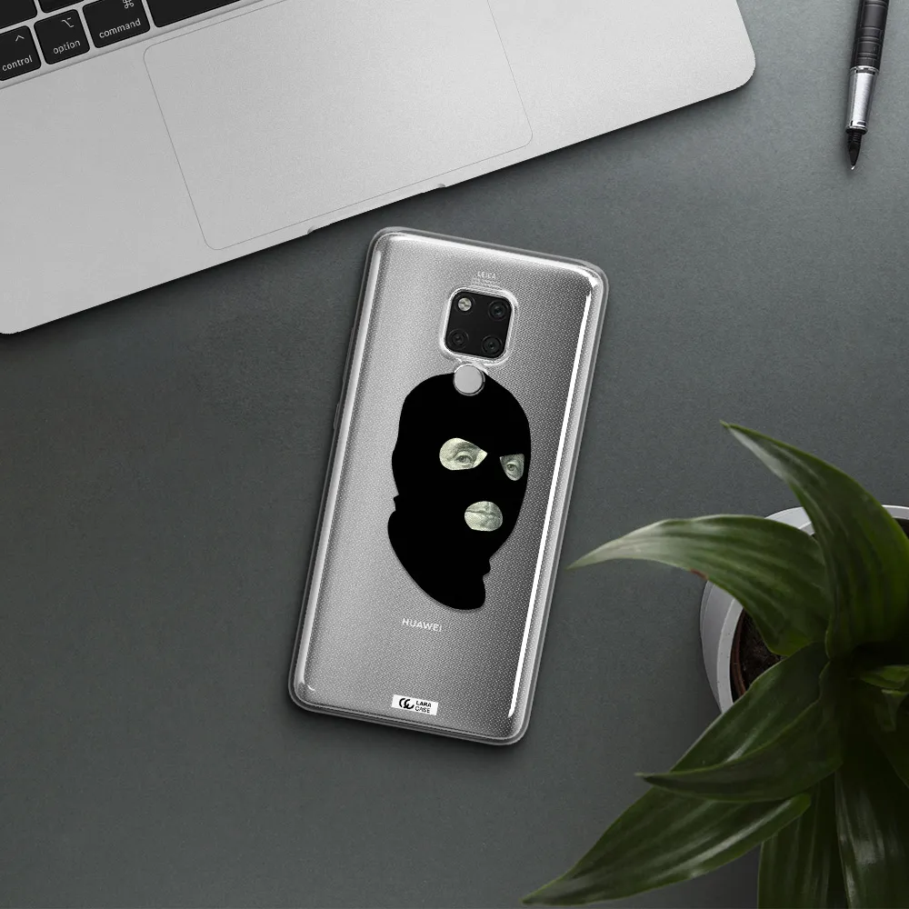 a person wearing a mask Huawei Mate 20X Clear TPU Case