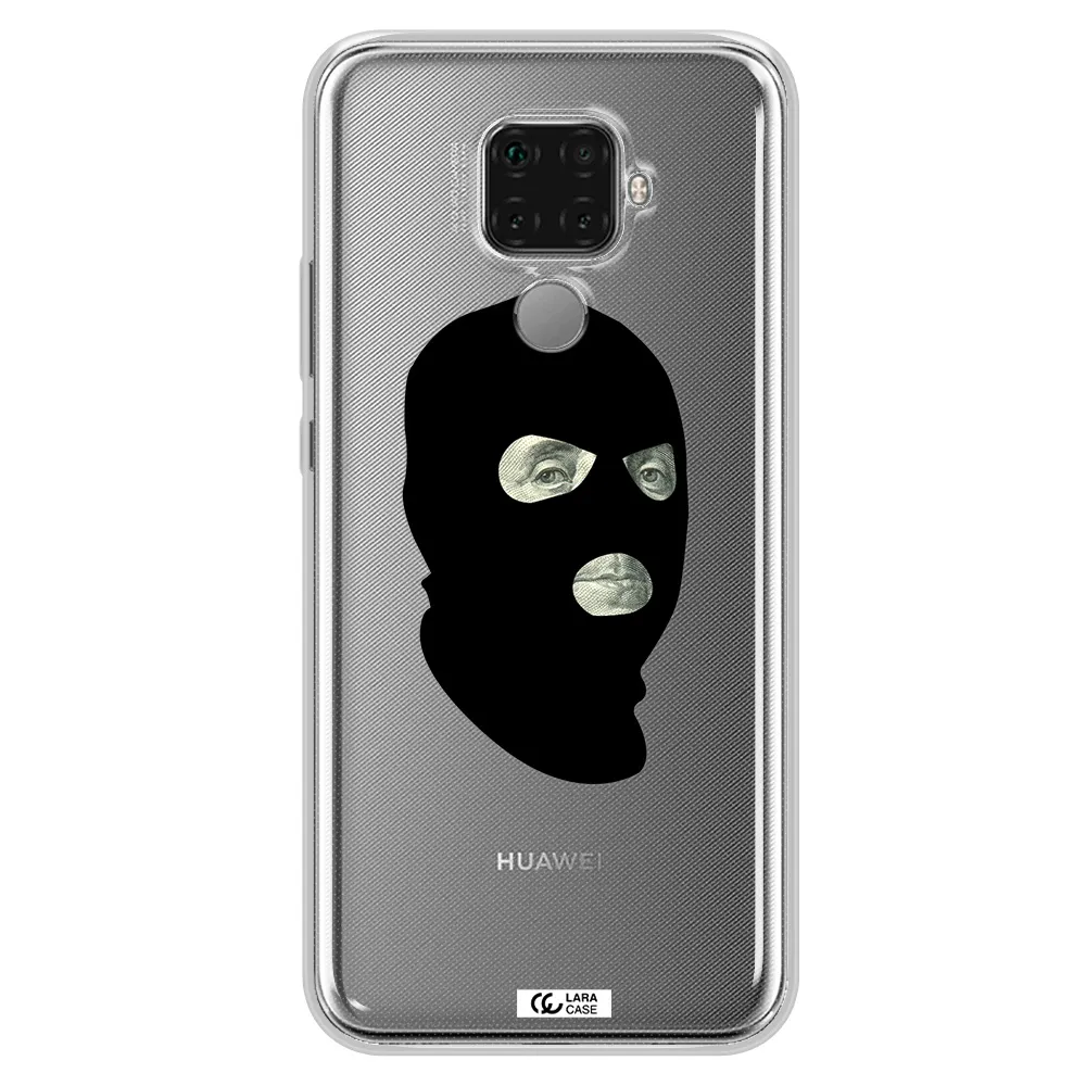 a person wearing a mask Huawei Mate 30 Lite Clear TPU Case