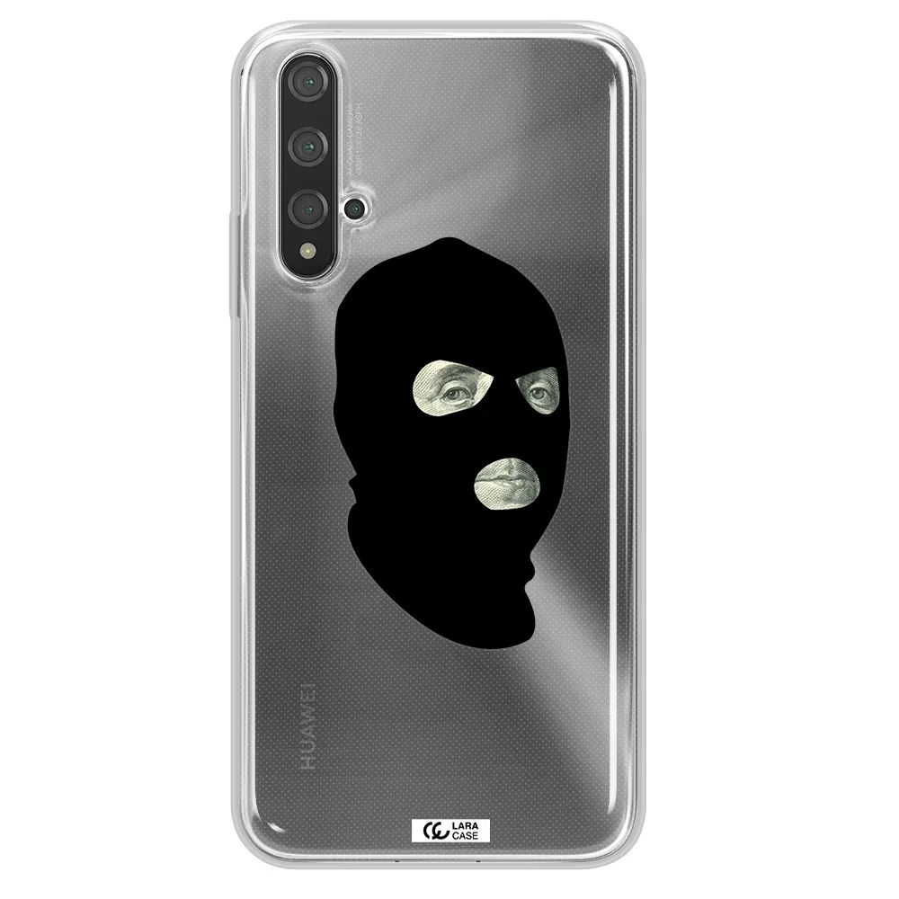 a person wearing a mask Huawei Nova 5t Clear TPU Case