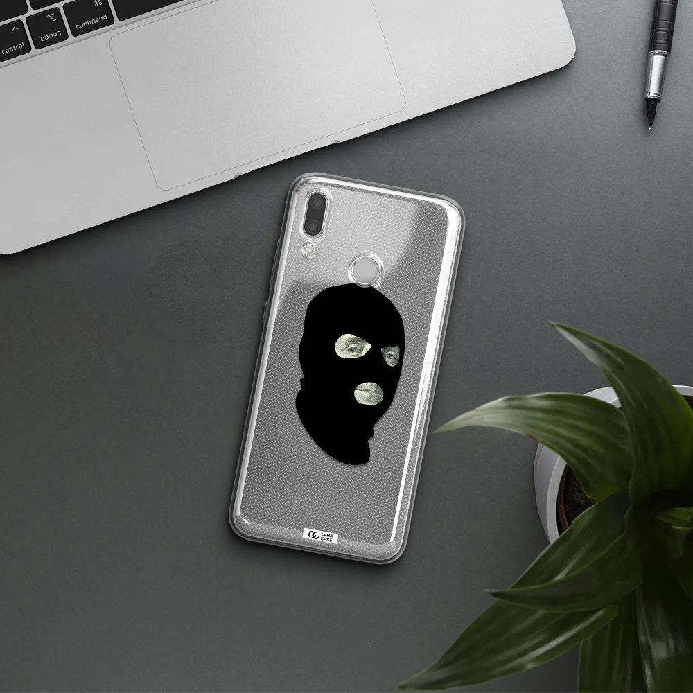 a person wearing a mask Huawei P Smart 2019 Clear TPU Case