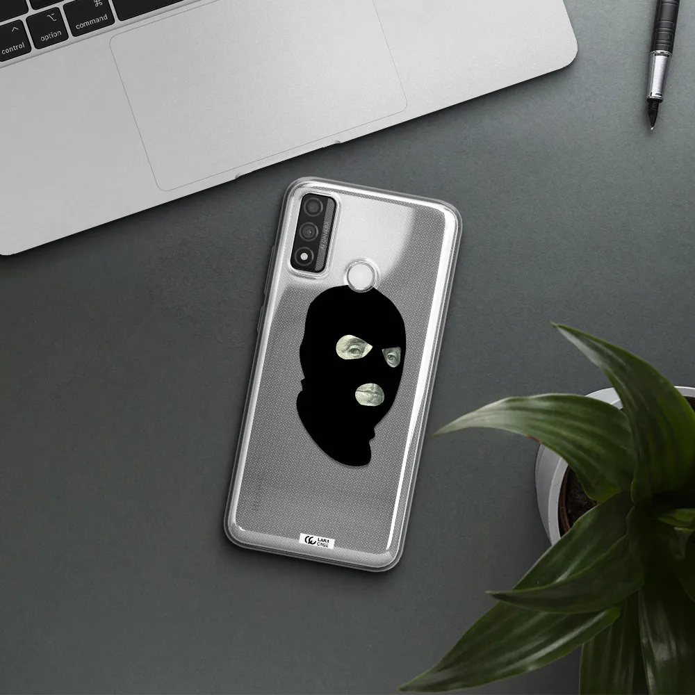 a person wearing a mask Huawei P Smart 2020 Clear TPU Case