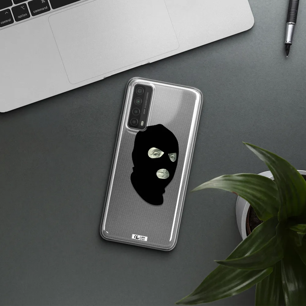 a person wearing a mask Huawei P Smart 2021 Clear TPU Case