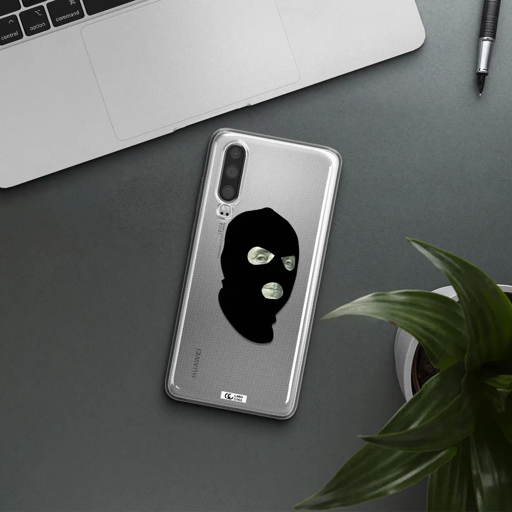 a person wearing a mask Huawei P30 Clear TPU Case