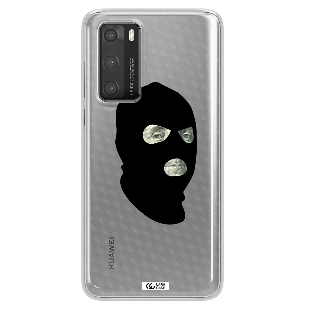 a person wearing a mask Huawei P40 Clear TPU Case