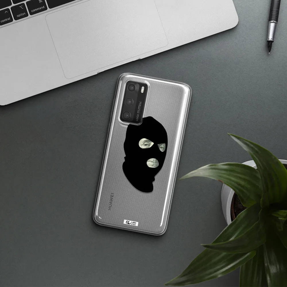 a person wearing a mask Huawei P40 Clear TPU Case