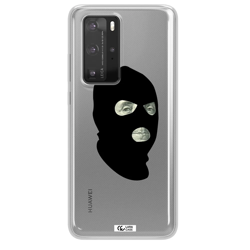 a person wearing a mask Huawei P40 Pro Clear TPU Case