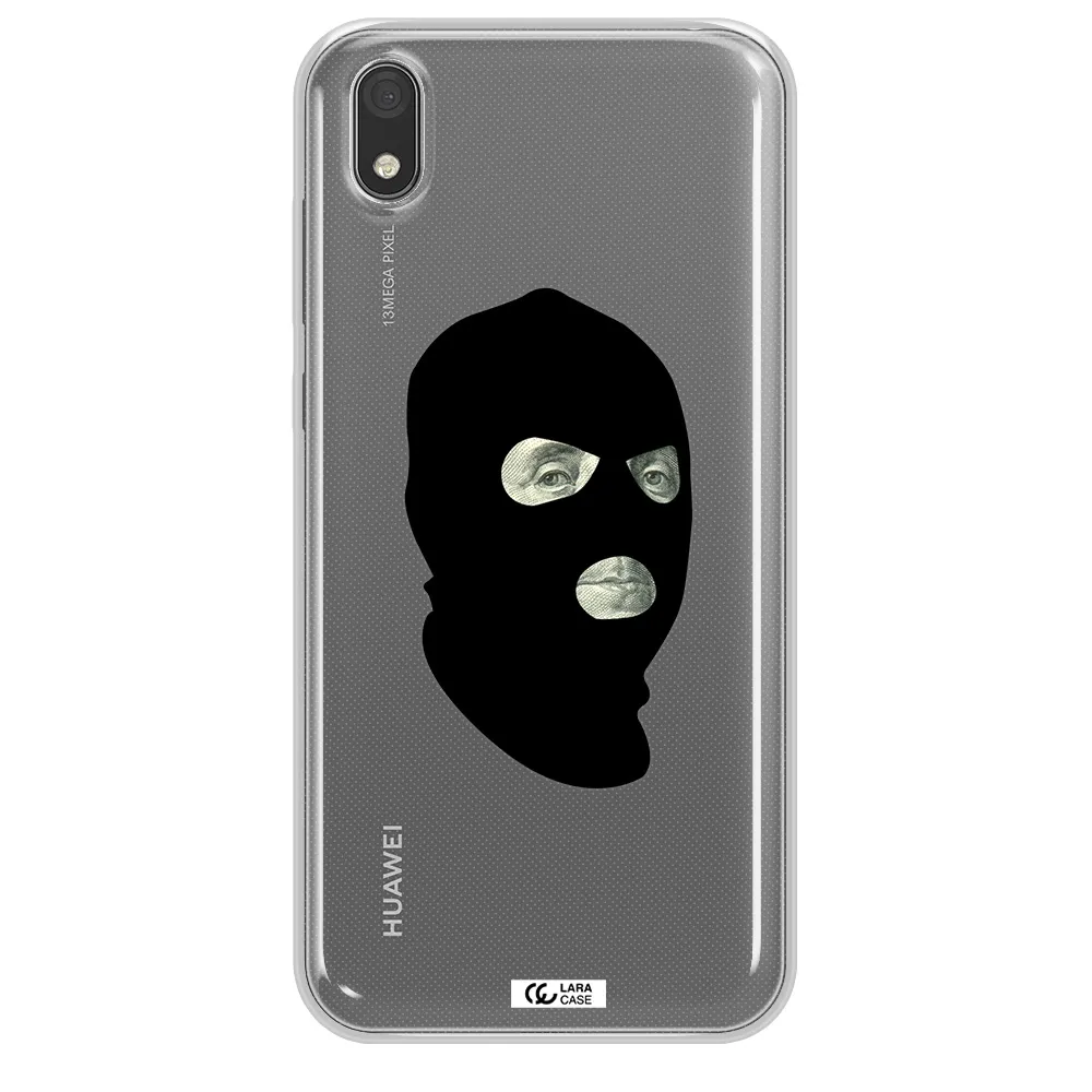 a person wearing a mask Huawei Y5 2019 Clear TPU Case