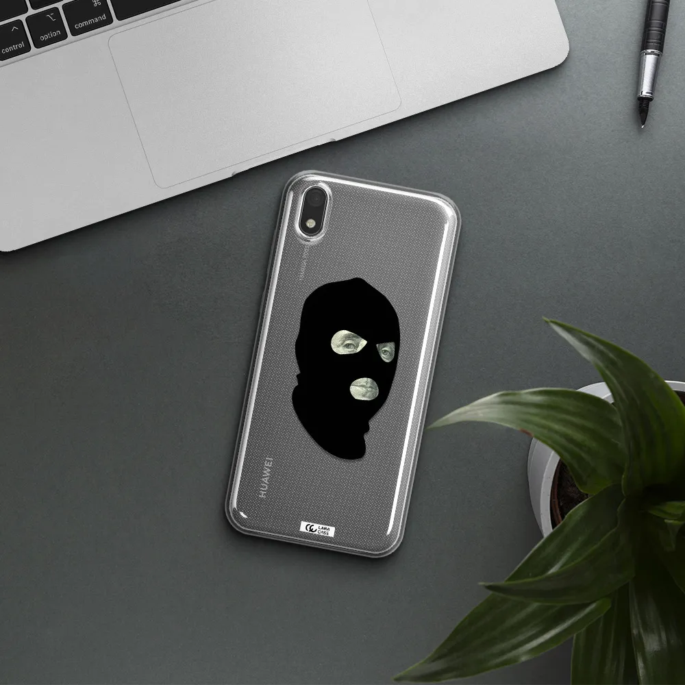 a person wearing a mask Huawei Y5 2019 Clear TPU Case
