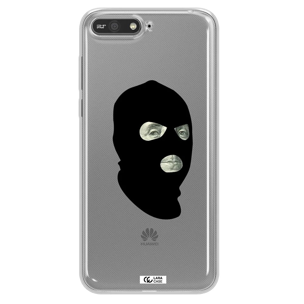 a person wearing a mask Huawei Y6 2018 Clear TPU Case