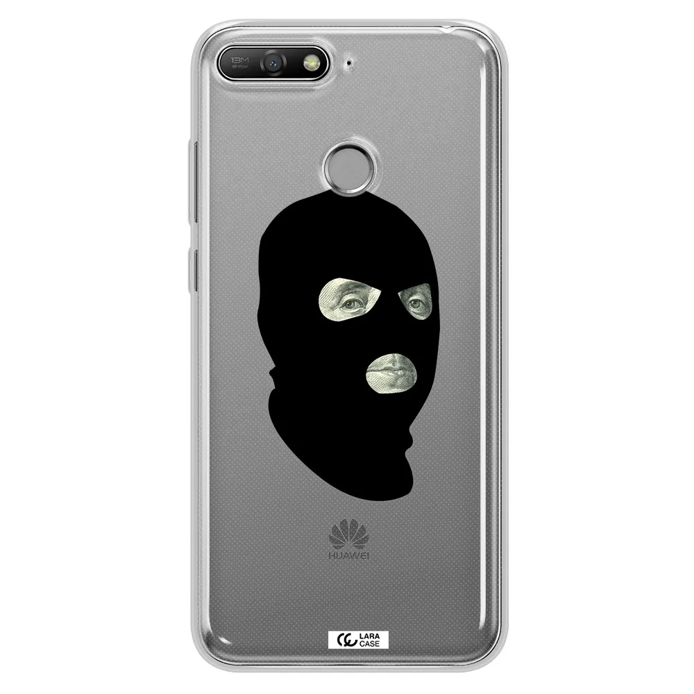 a person wearing a mask Huawei Y6 Prime 2018 Clear TPU Case