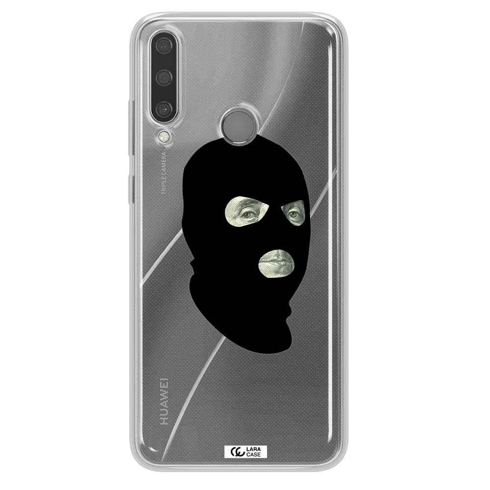 a person wearing a mask Huawei Y6P Clear TPU Case