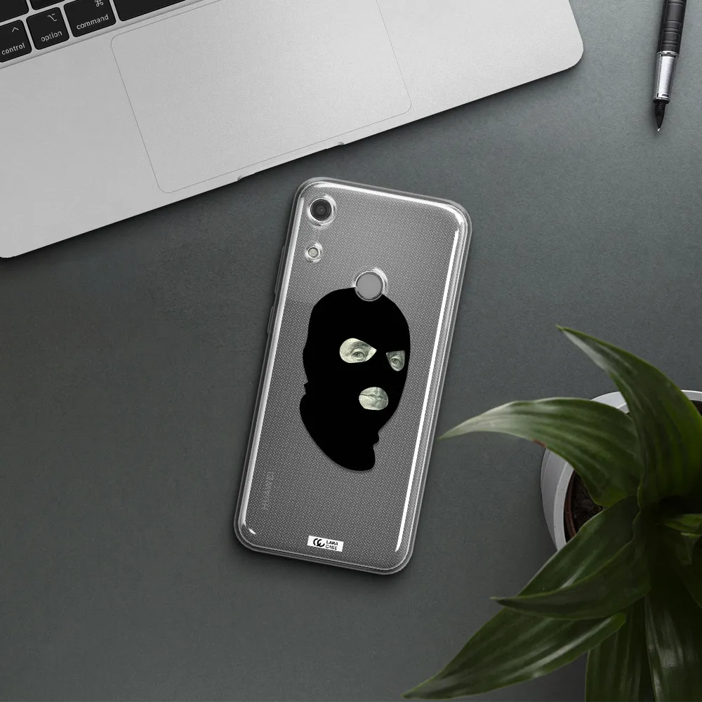 a person wearing a mask Huawei Y6S Clear TPU Case