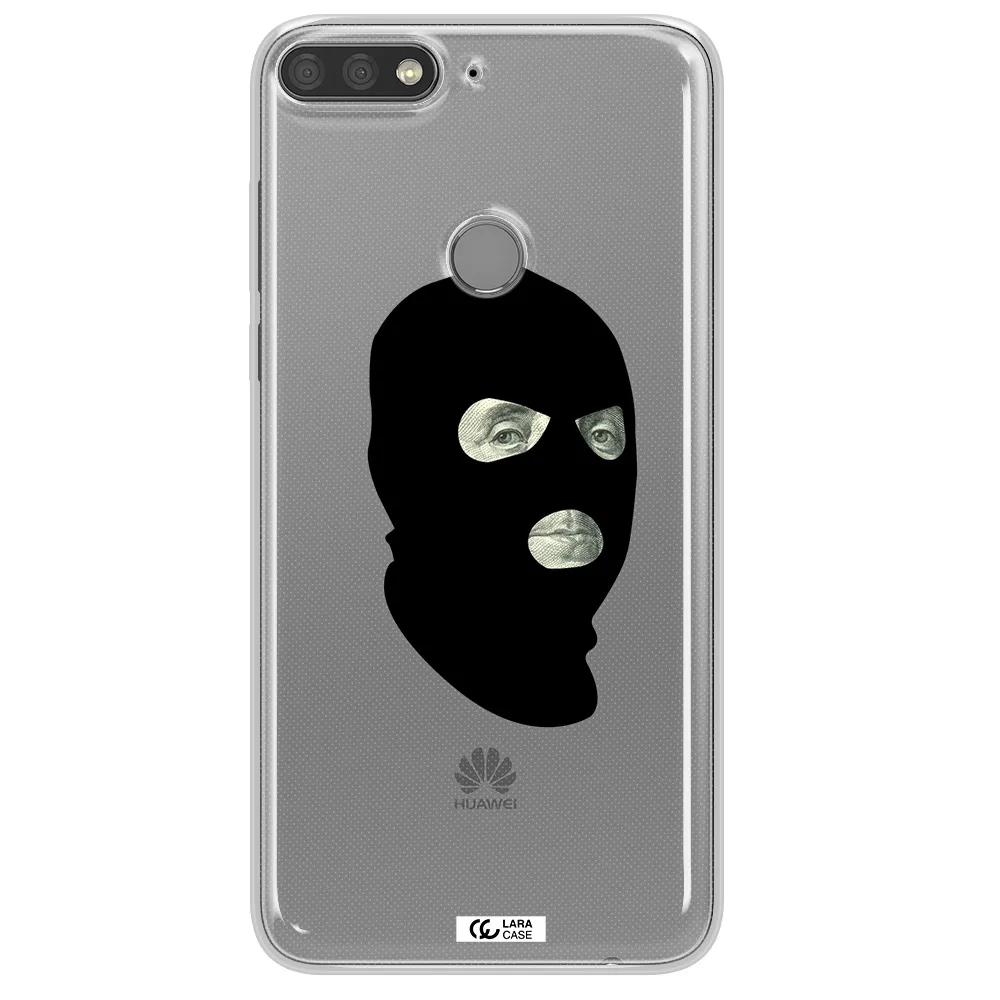 a person wearing a mask Huawei Y7 Prime 2018 Clear TPU Case