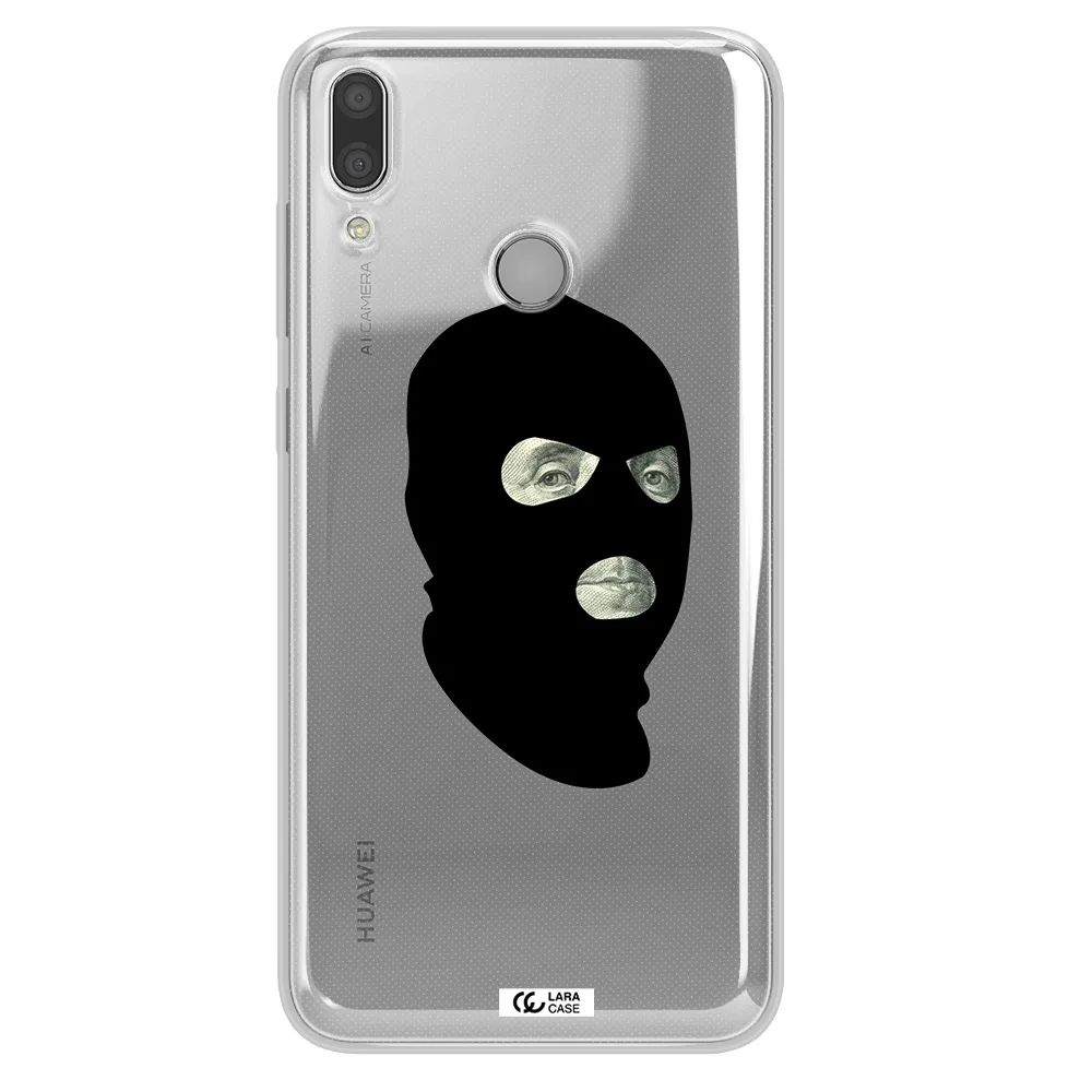 a person wearing a mask Huawei Y9 2019 Clear TPU Case