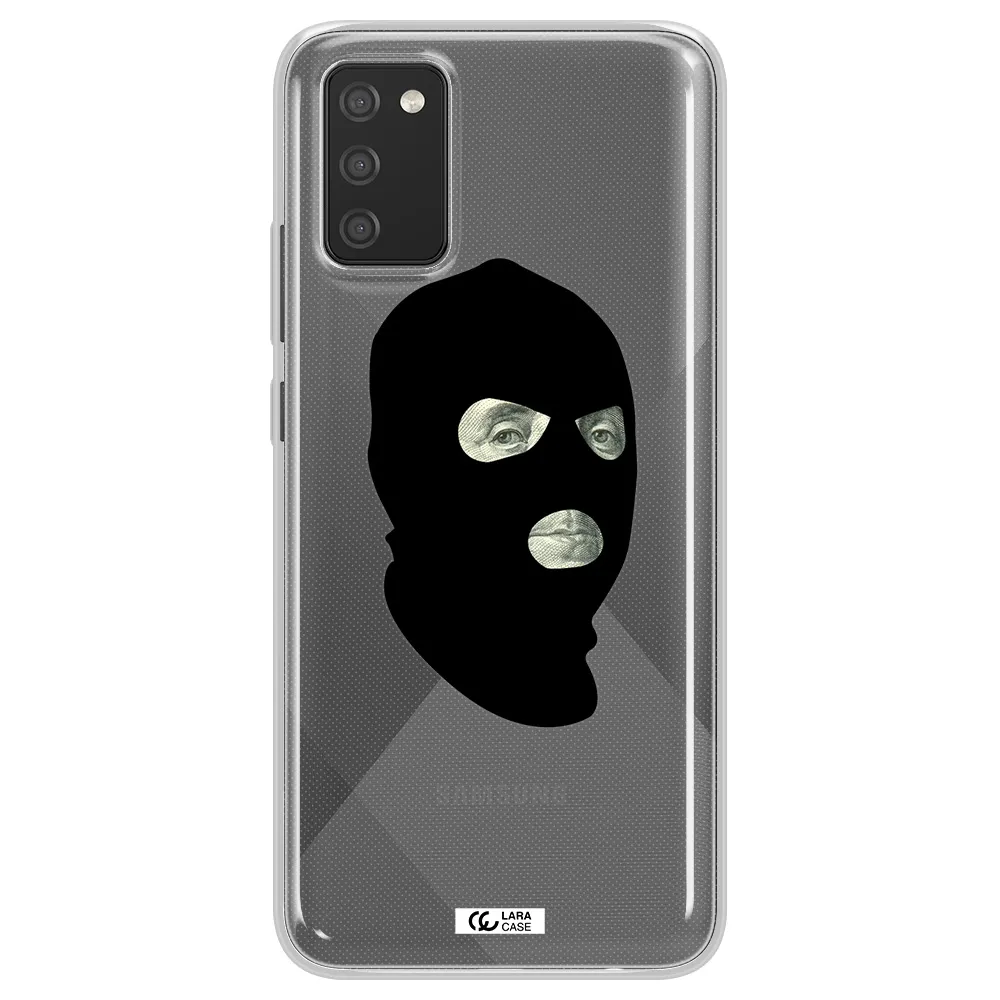 a person wearing a mask Samsung A02S Clear TPU Case