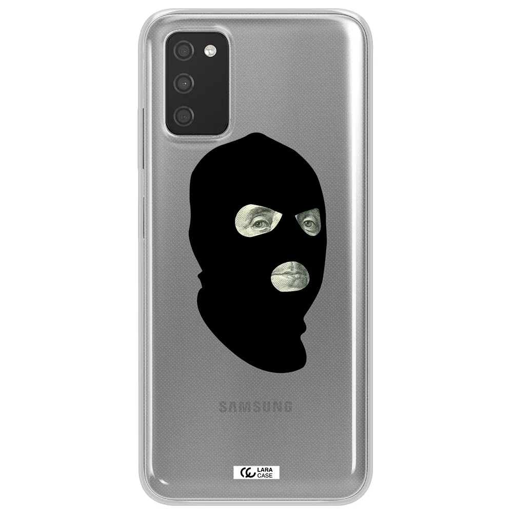 a person wearing a mask Samsung A03S Clear TPU Case