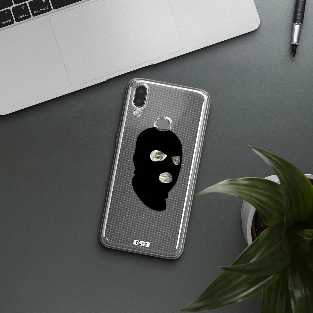 a person wearing a mask Samsung A10S Clear TPU Case