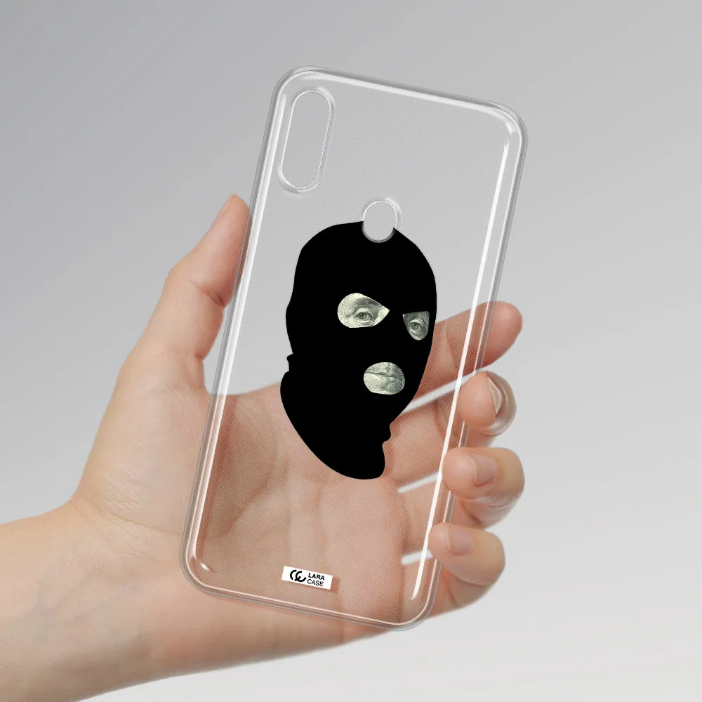 a person wearing a mask Samsung A11 Clear TPU Case
