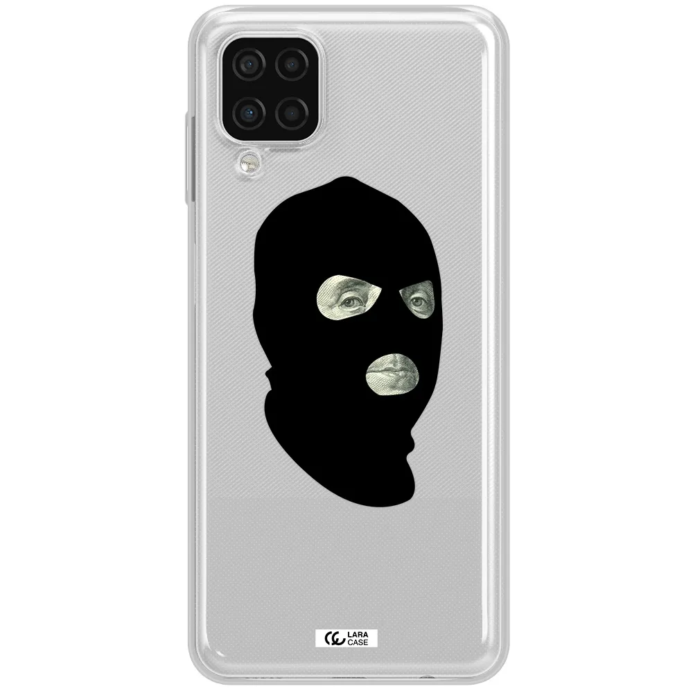 a person wearing a mask Samsung A12 4g Clear TPU Case