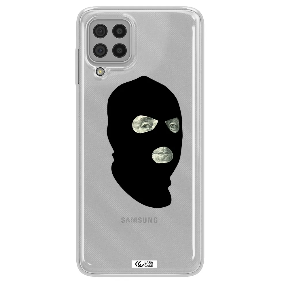 a person wearing a mask Samsung A22 4g Clear TPU Case
