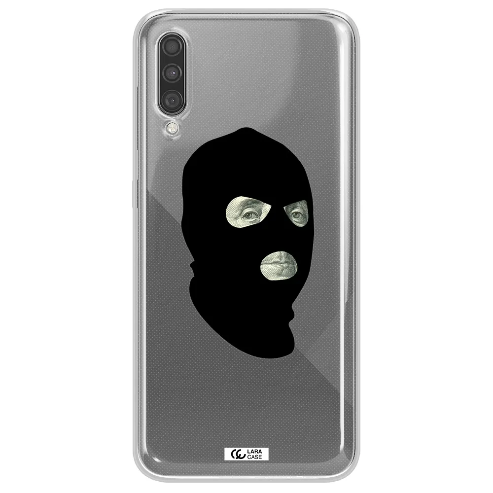a person wearing a mask Samsung A30S Clear TPU Case