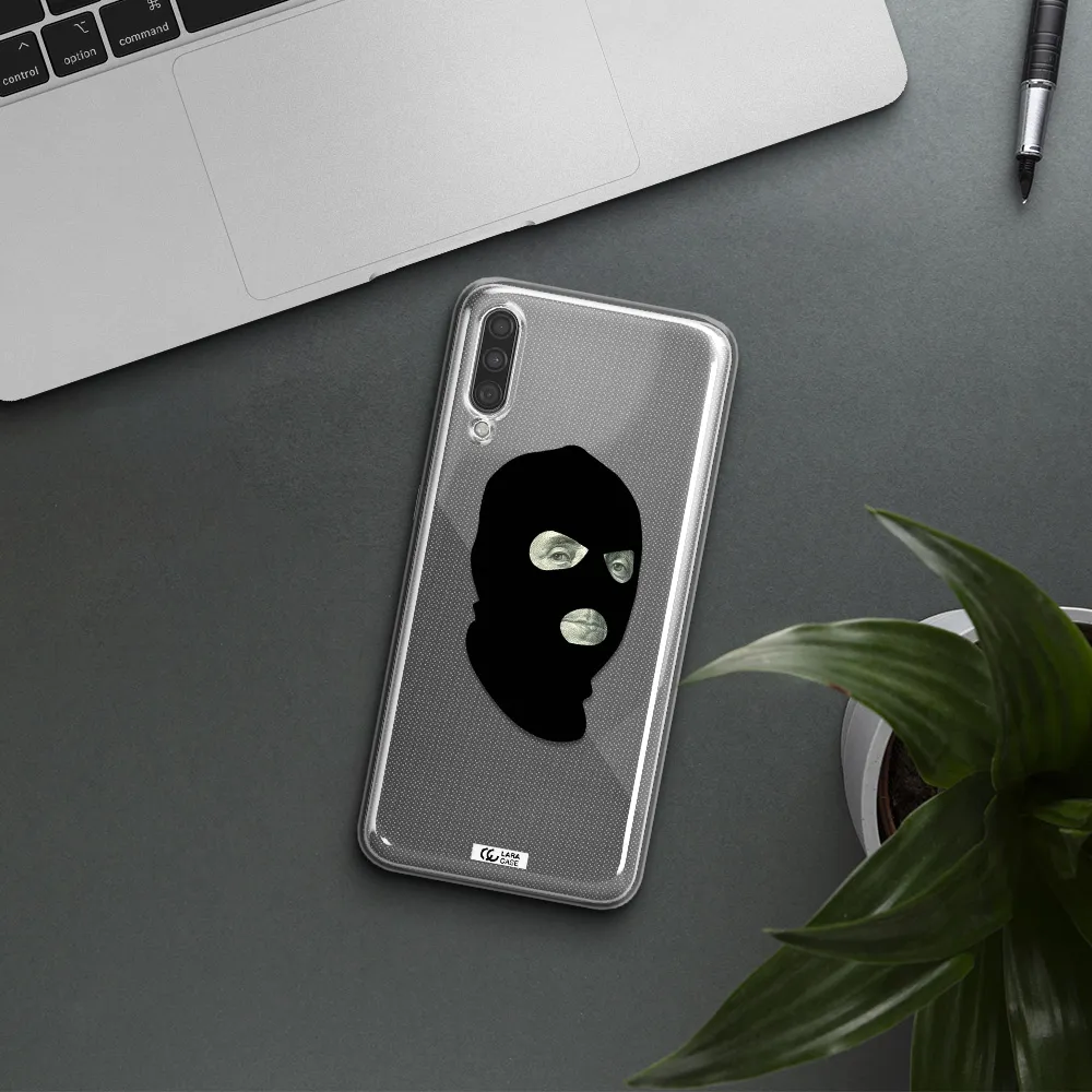 a person wearing a mask Samsung A30S Clear TPU Case