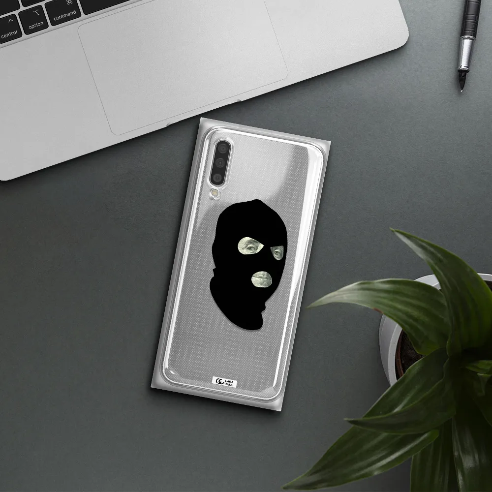 A Person Wearing A Mask Samsung A50S Clear Tpu Case
