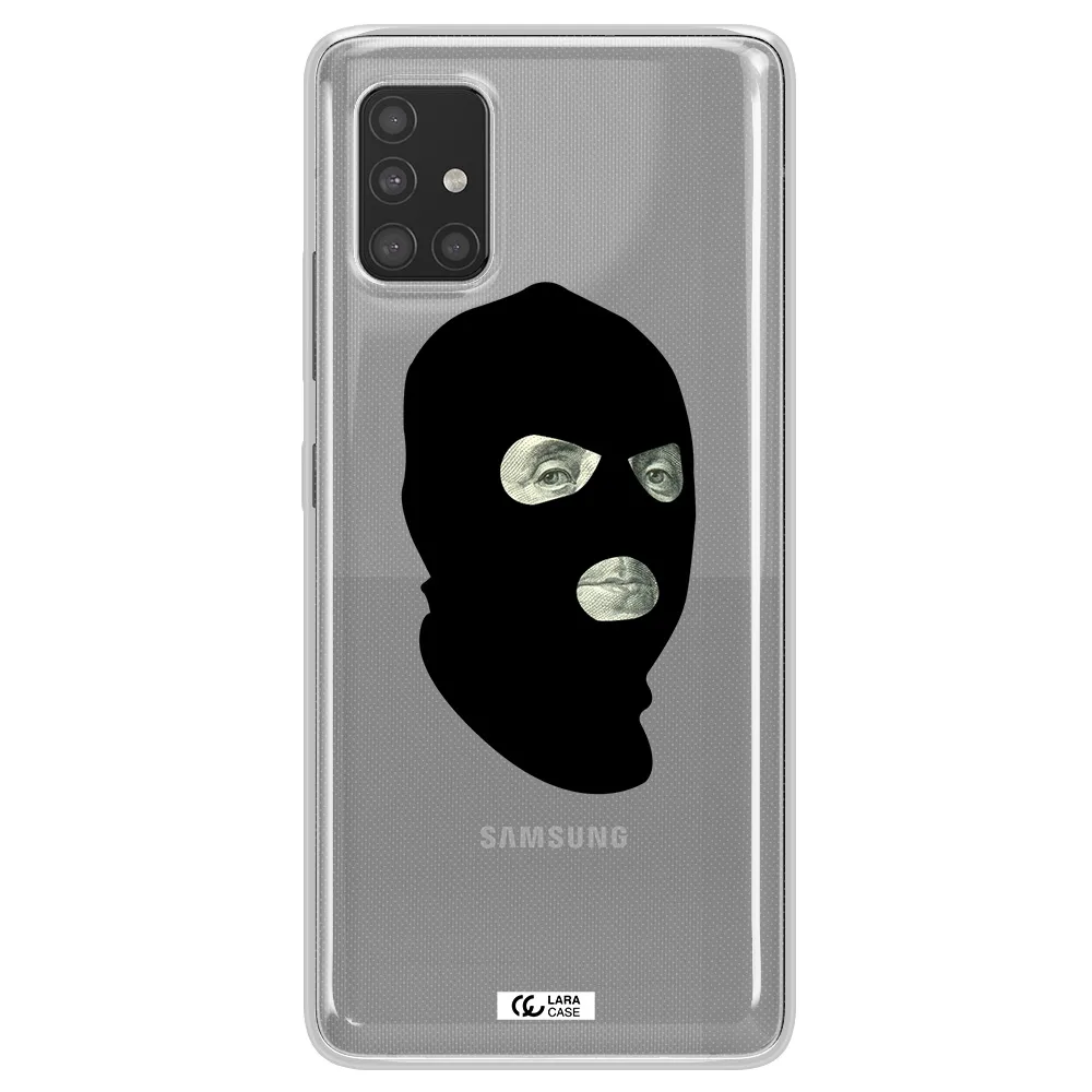a person wearing a mask Samsung A51 Clear TPU Case