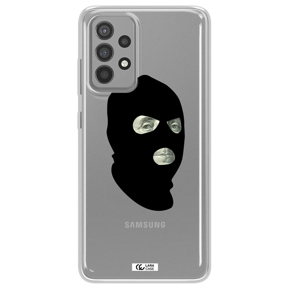 a person wearing a mask Samsung A52 Clear TPU Case
