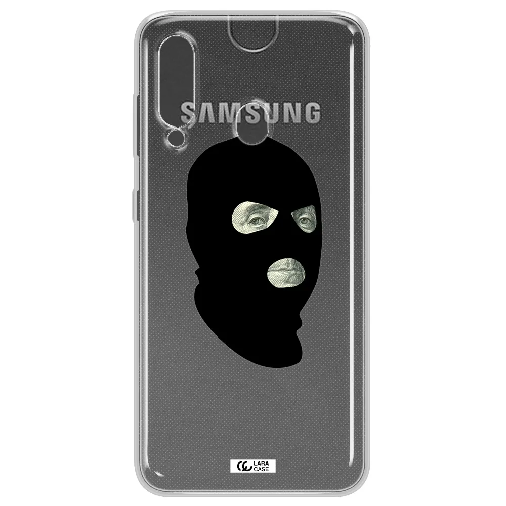 a person wearing a mask Samsung A60 Clear TPU Case