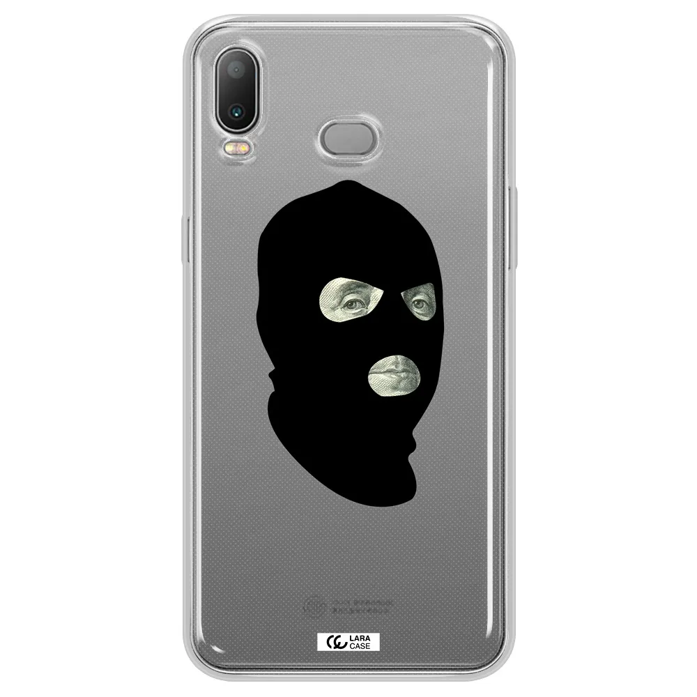 a person wearing a mask Samsung A6S Clear TPU Case