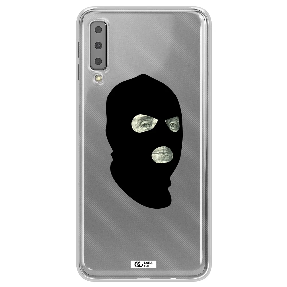 a person wearing a mask Samsung A7 2018 Clear TPU Case