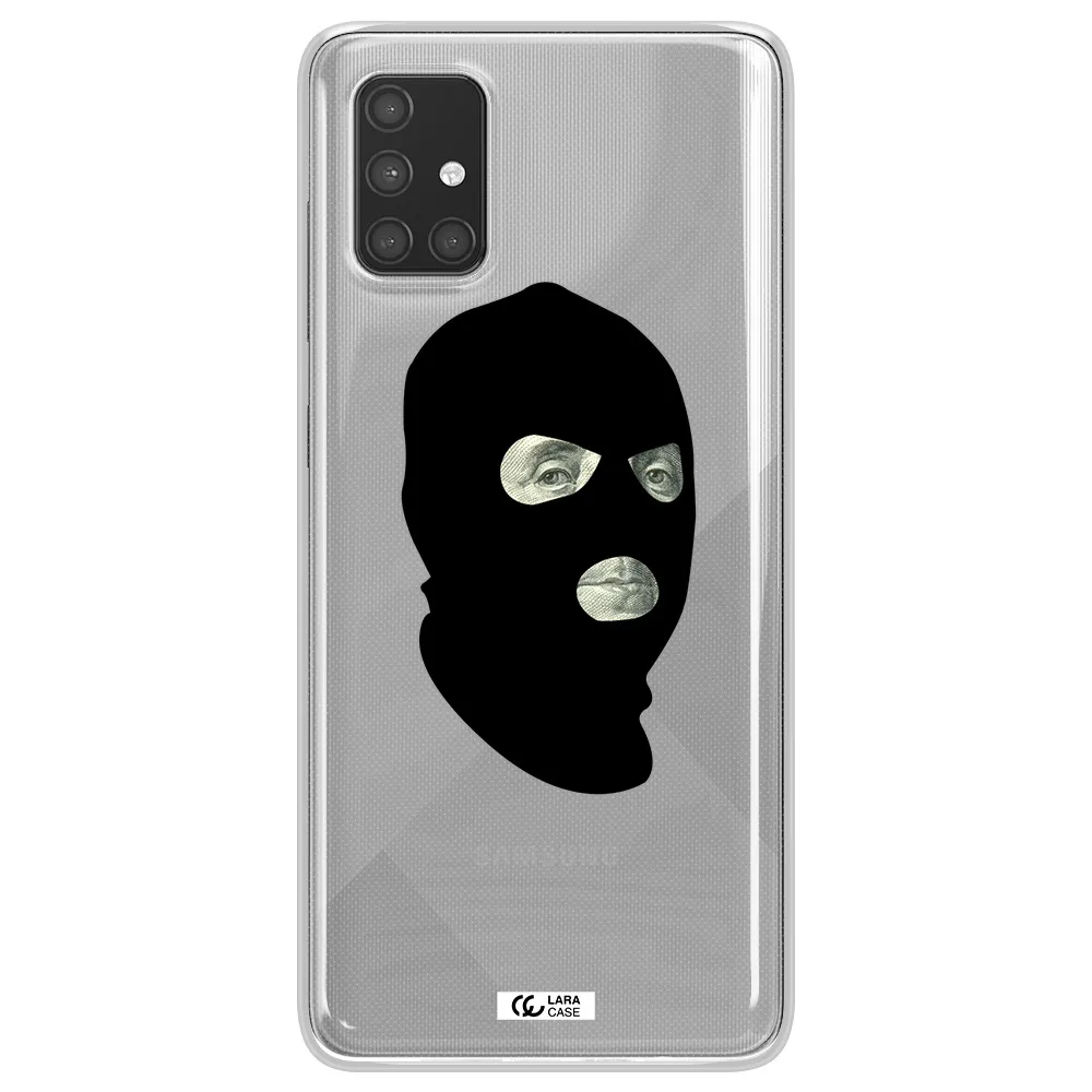 a person wearing a mask Samsung A71 Clear TPU Case