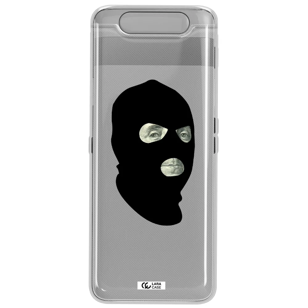 a person wearing a mask Samsung A80 Clear TPU Case