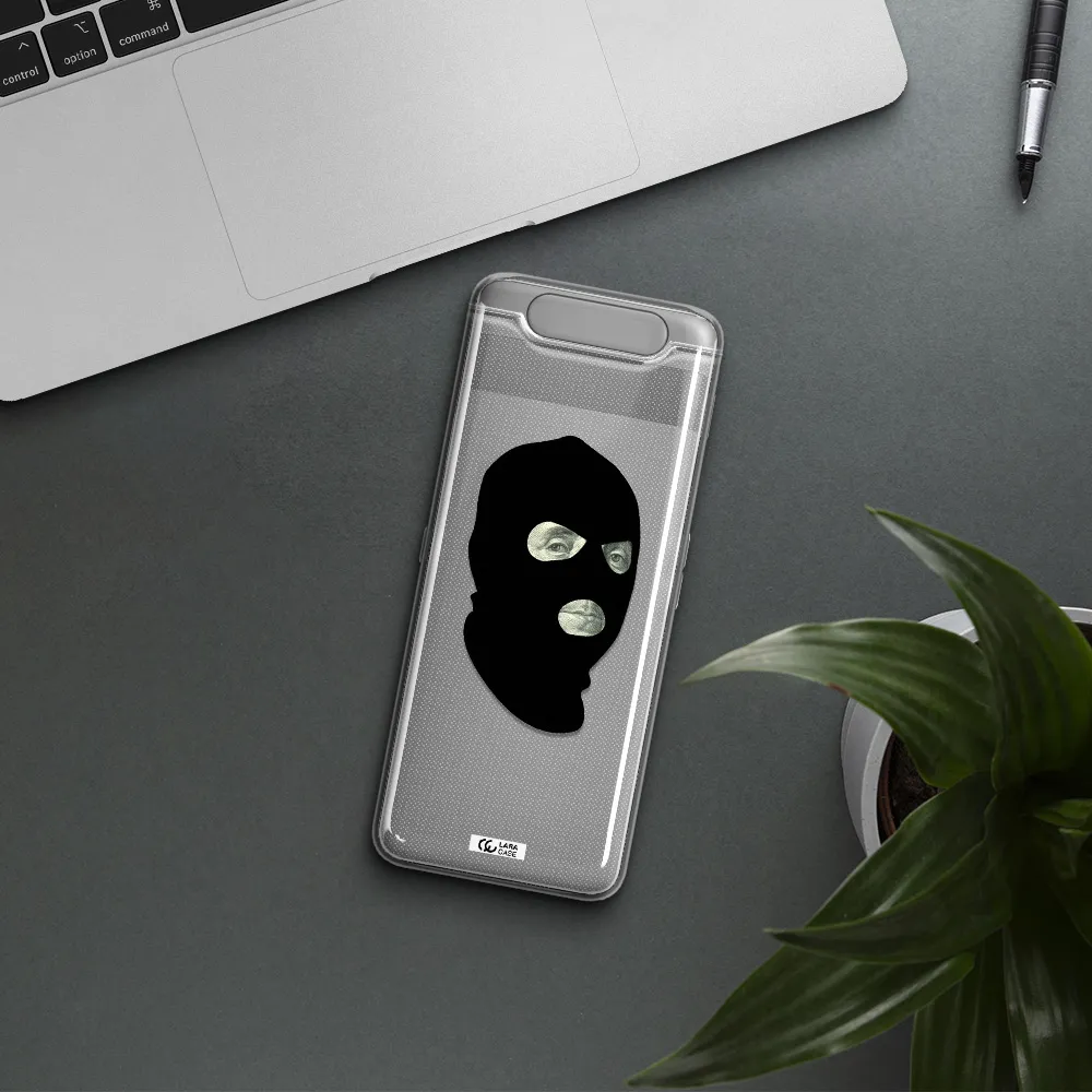 a person wearing a mask Samsung A80 Clear TPU Case