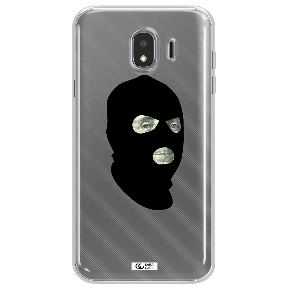 a person wearing a mask Samsung J4 Clear TPU Case