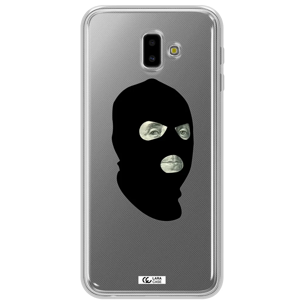 a person wearing a mask Samsung J6 Plus Clear TPU Case