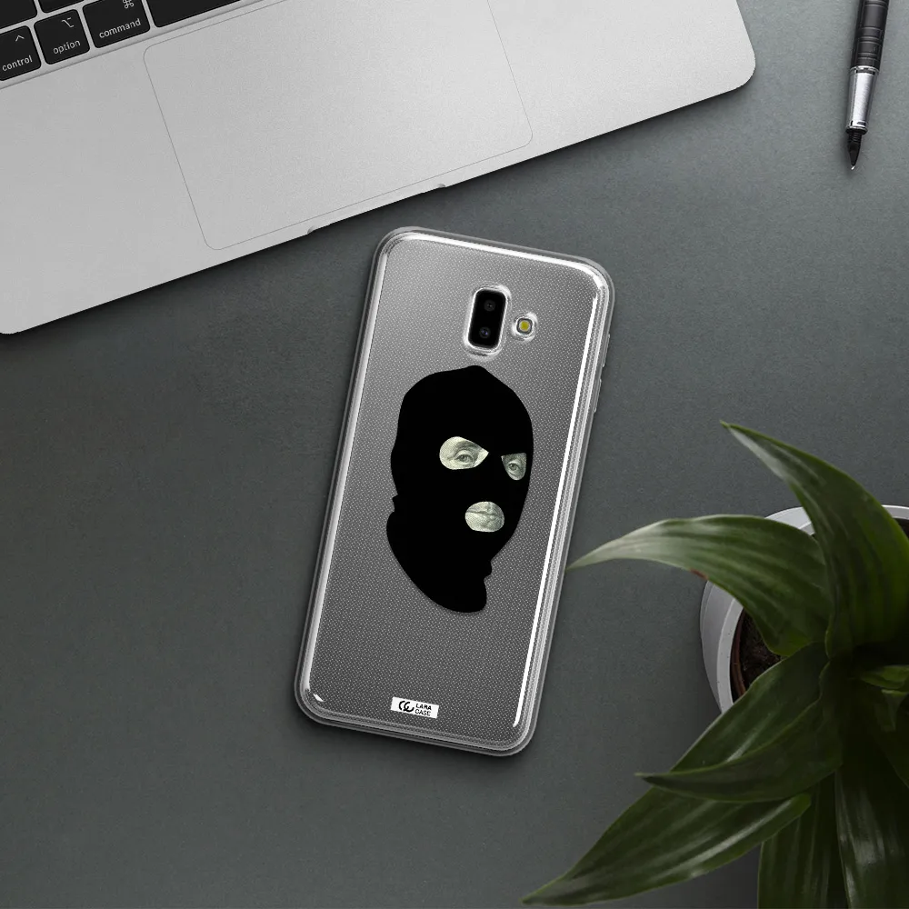 a person wearing a mask Samsung J6 Plus Clear TPU Case