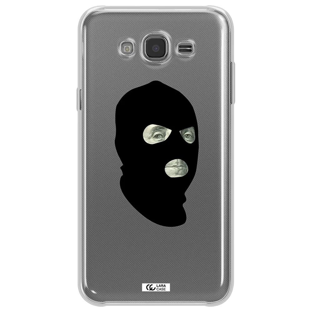 a person wearing a mask Samsung J7 Core Clear TPU Case